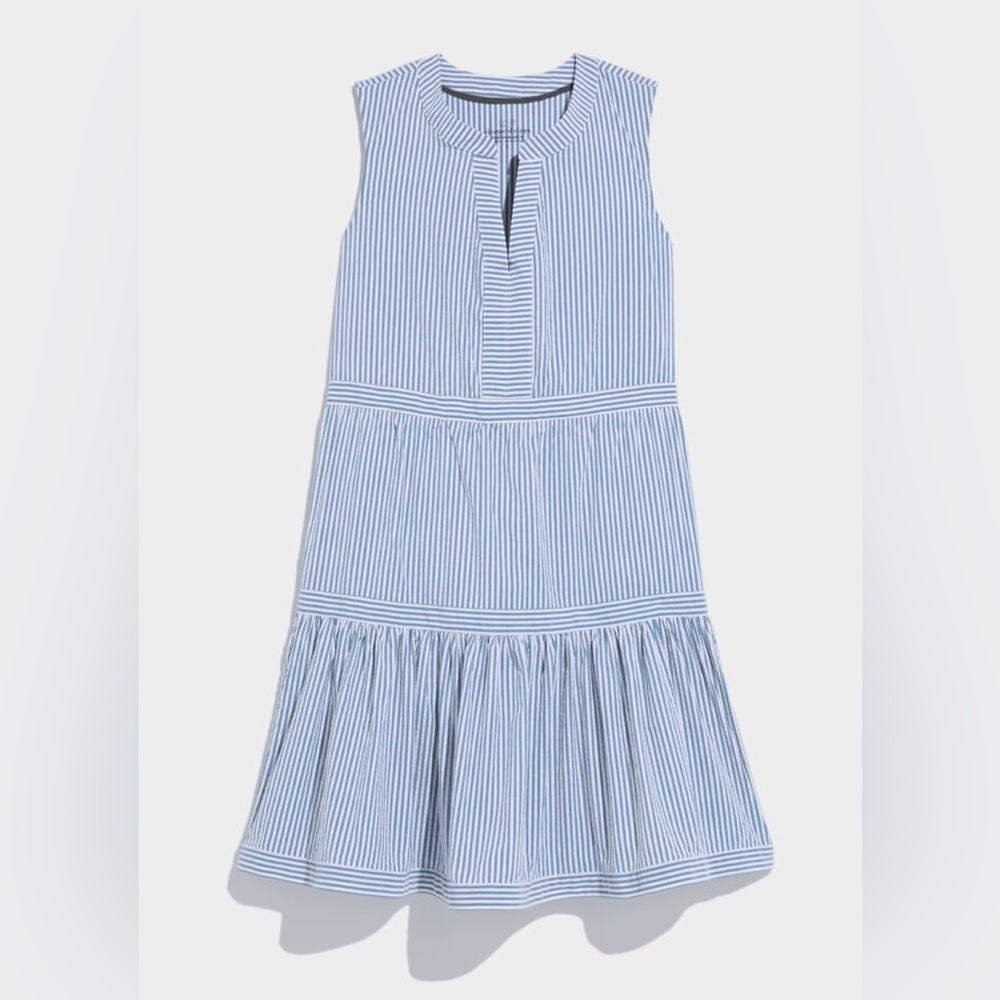 Vineyard Vines Blue and White Striped Sleeveless Dress